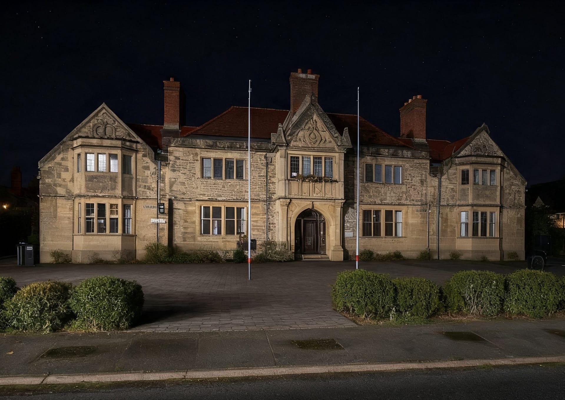 Chirk Parish Hall at night
