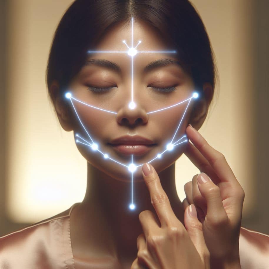 A person performing EFT Tapping