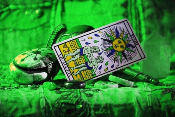 Tarot cards arranged in a career-focused spread, offering insights and guidance for professional success.